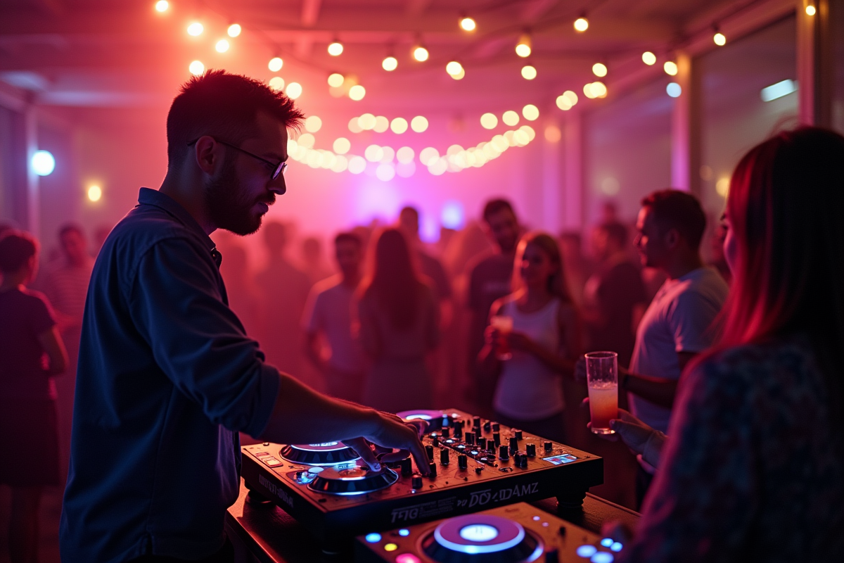 DJ réglant la playlist lors d