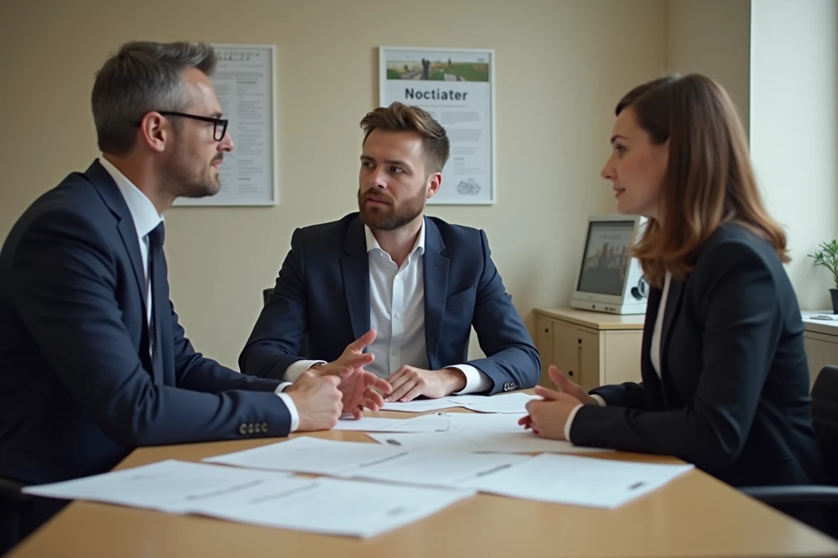 Couple rencontrant un officier d'état civil pour la transcription de leur mariage à Nantes